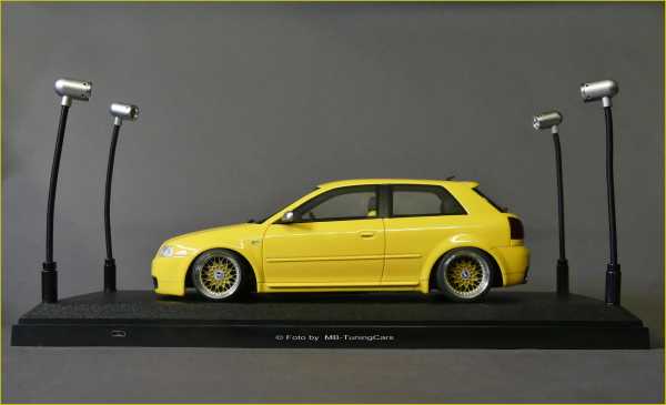 1:18 LED ACRYL Model Car Vitriene / Schwarz